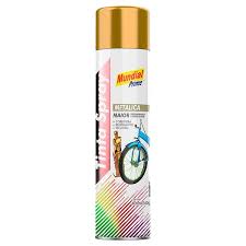TINTA MUNDIAL PRIME SPRAY METALICA 400ML DOURADO