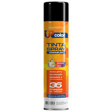 TINTA SPRAY UPCOLOR ALTA TEMP. PRETO FOSCO 400ML/210G 1X400ML